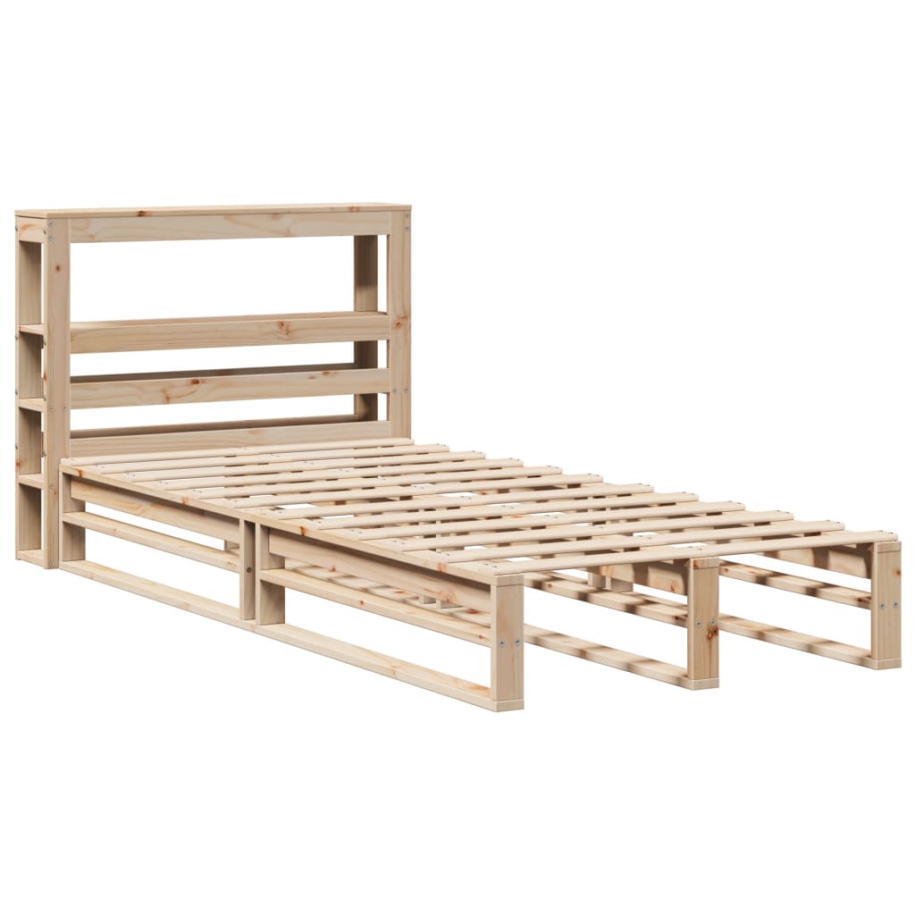 vidaXL Estructura de cama sin colchón madera maciza de pino 100x200 cm