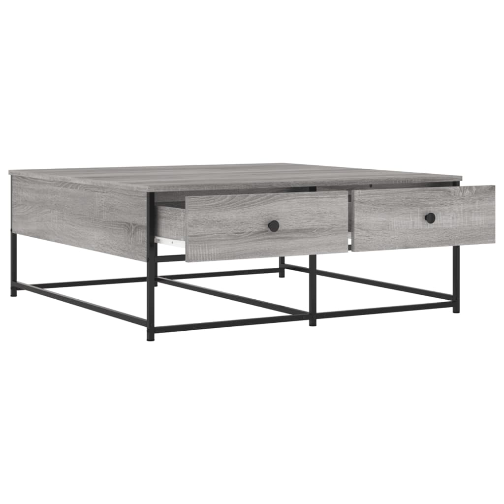 vidaXL Mesa de centro madera de ingeniería gris Sonoma 100x99x40 cm