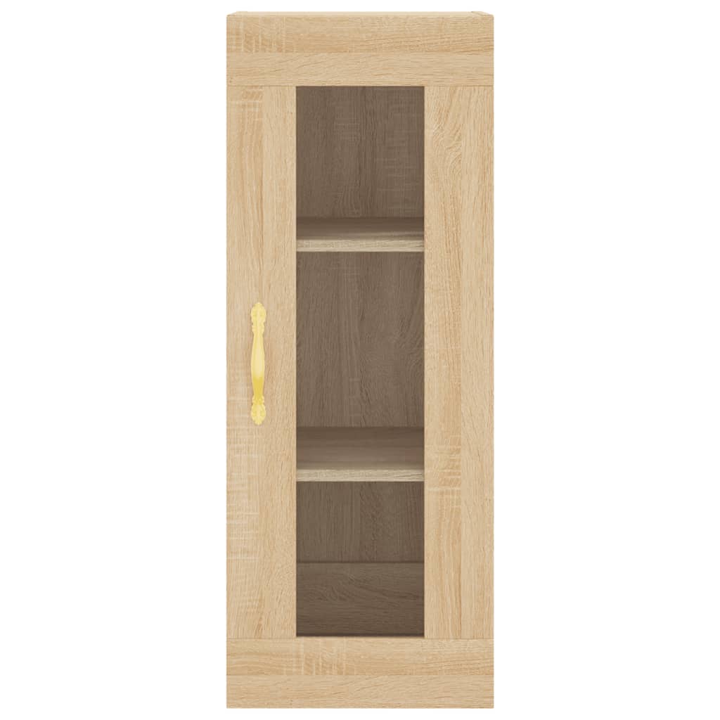 vidaXL Aparador de madera contrachapada roble Sonoma 34,5x34x180 cm