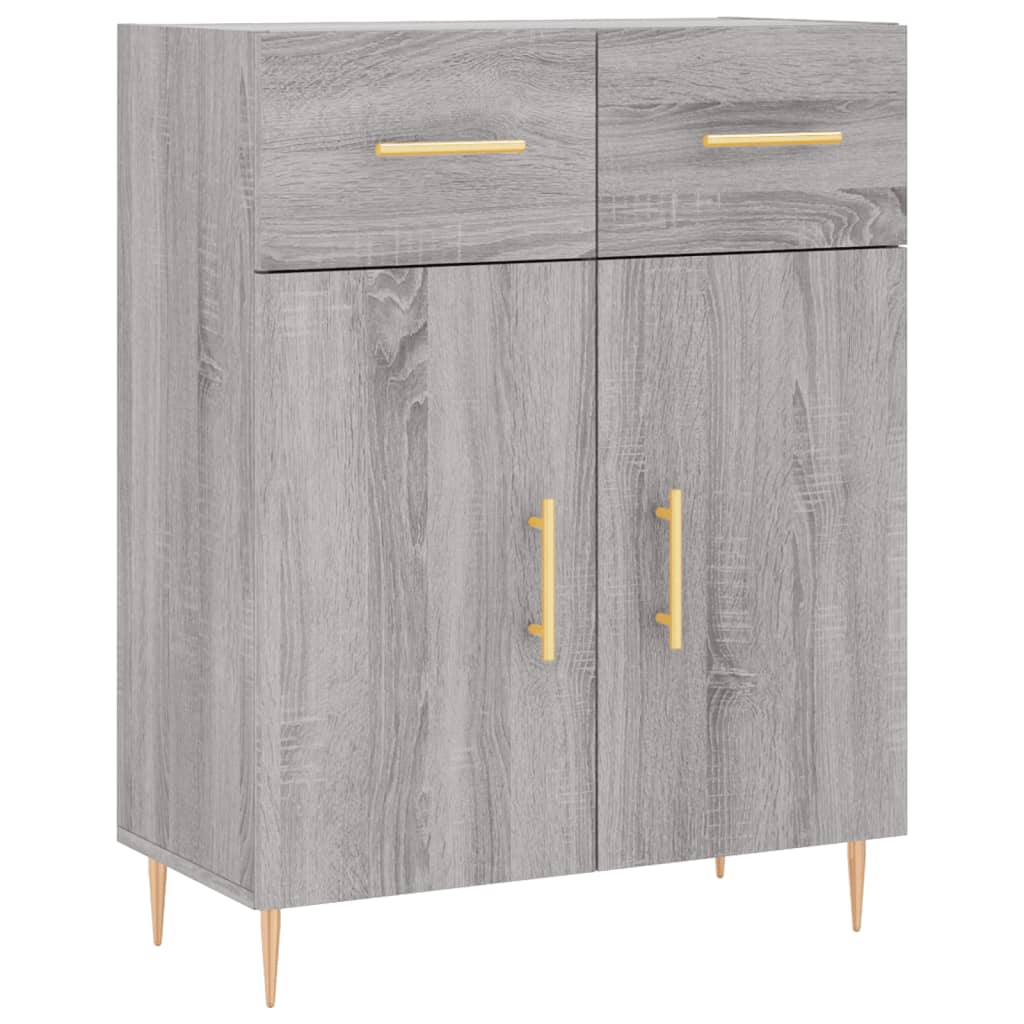 vidaXL Aparador de madera de ingeniería gris Sonoma 69,5x34x90 cm