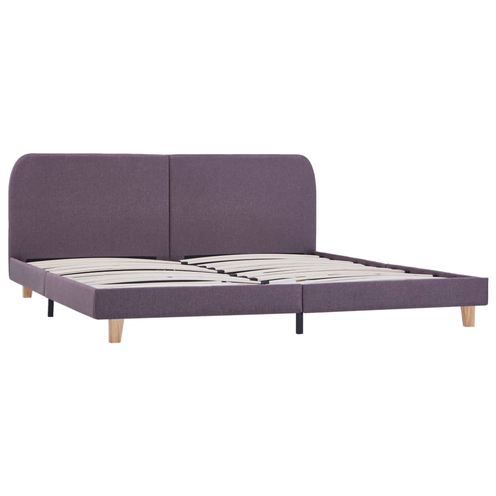 vidaXL Estructura de cama sin colchón tela gris taupe 180x200 cm