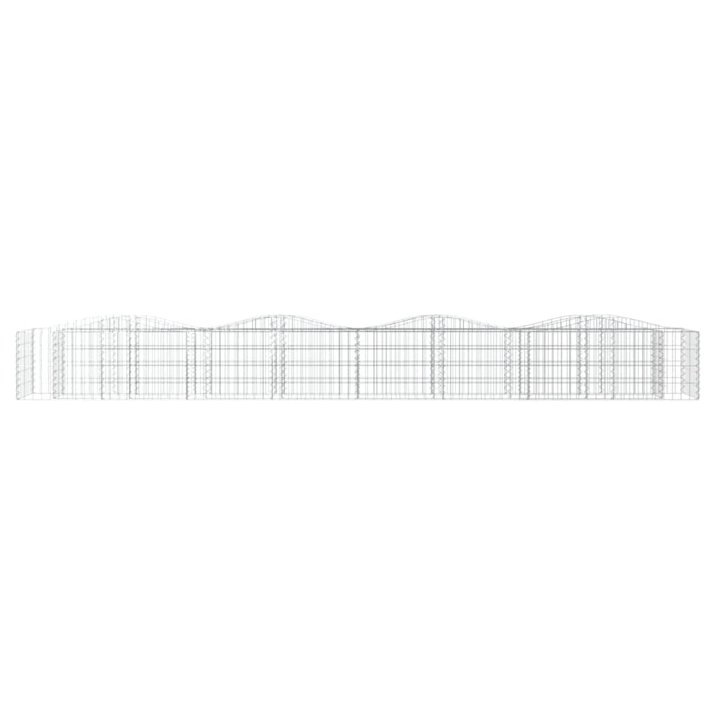 vidaXL Arriate de gaviones forma arco hierro galvanizado 400x50x50 cm