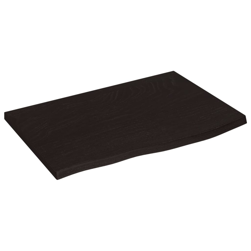 vidaXL Tablero de mesa madera roble tratada marrón oscuro 60x40x2 cm