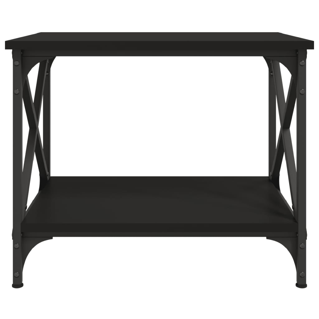 vidaXL Mesa auxiliar de madera contrachapada negro 55x38x45 cm