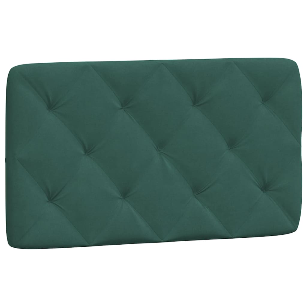 vidaXL Cabecero de cama acolchado terciopelo verde oscuro 80 cm