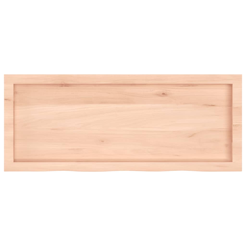 vidaXL Encimera de baño madera maciza sin tratar 100x40x(2-6) cm