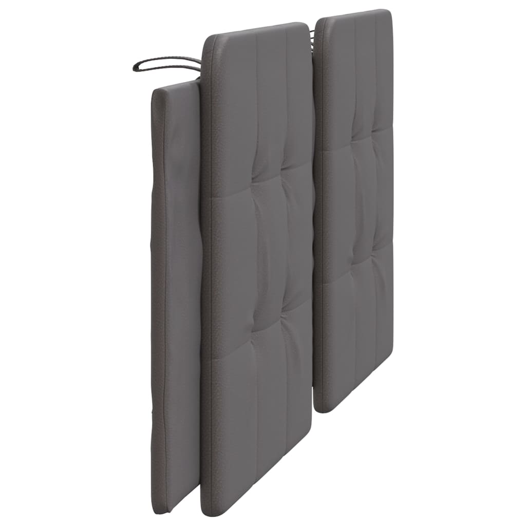 vidaXL Cabecero de cama acolchado cuero sintético gris 180 cm