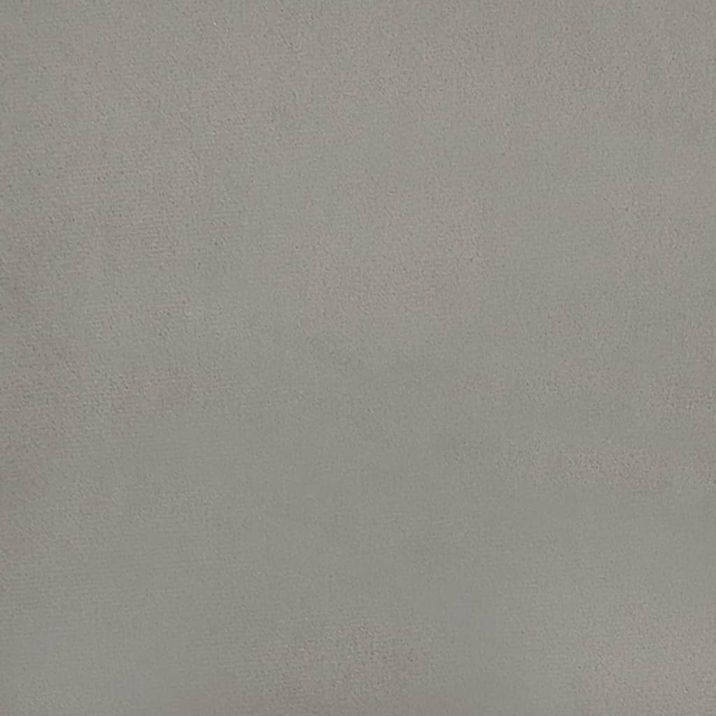 vidaXL Cabecero de terciopelo gris claro 100x7x78/88 cm