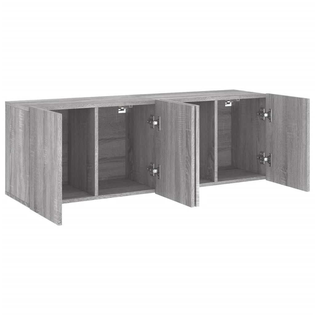 vidaXL Muebles para TV de pared 2 unidades gris Sonoma 60x30x41 cm