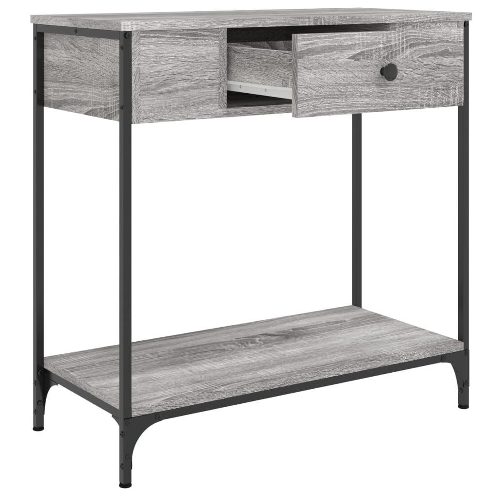 vidaXL Mesa consola madera de ingeniería gris Sonoma 75x34,5x75 cm