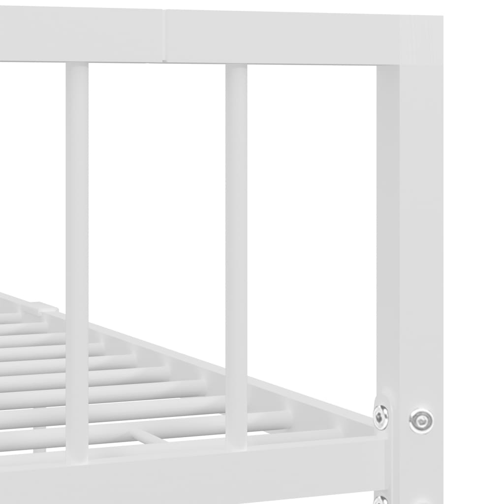 vidaXL Estructura de cama sin colchón metal blanco 160x200 cm