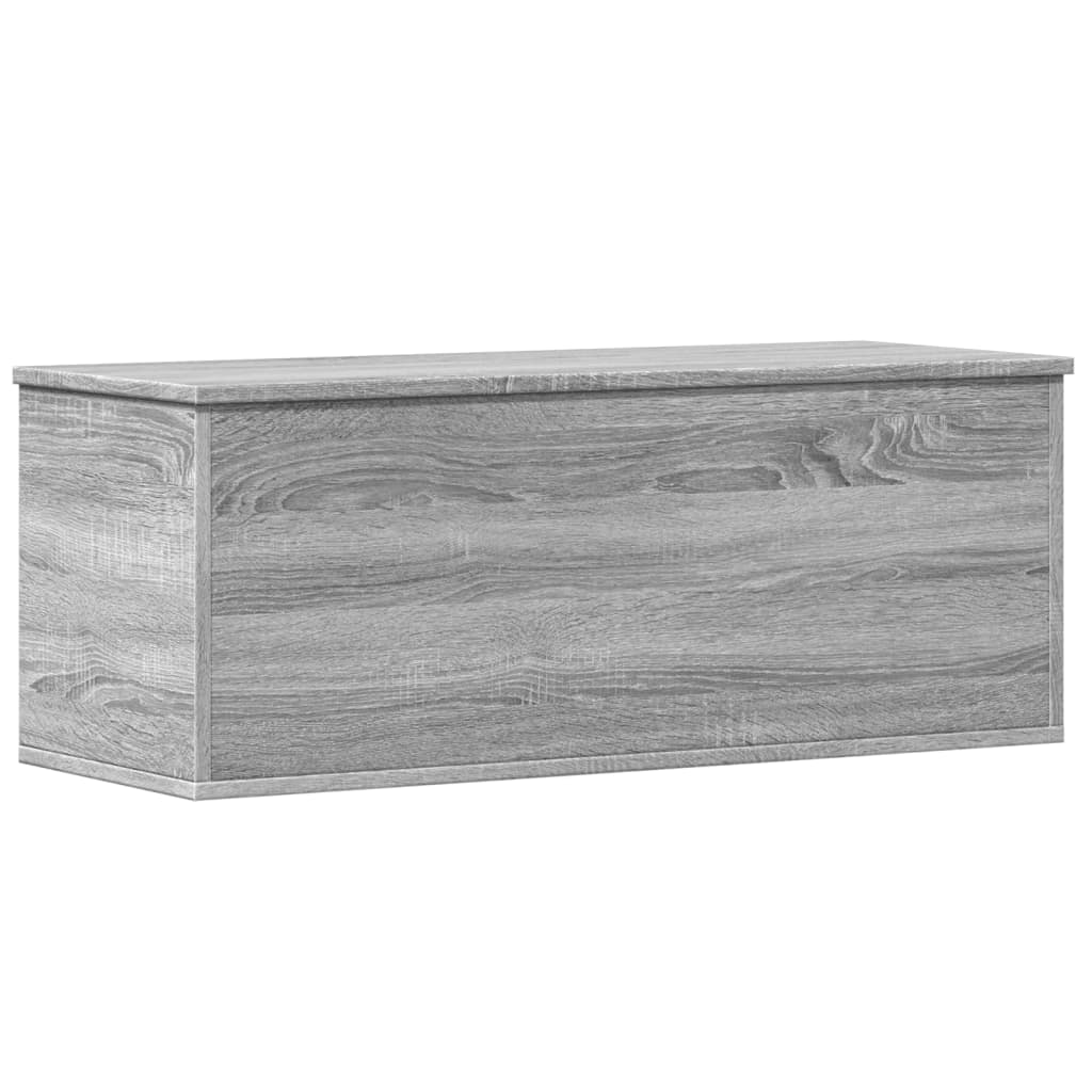 vidaXL Caja de almacenaje madera de ingeniería gris Sonoma 90x35x35 cm