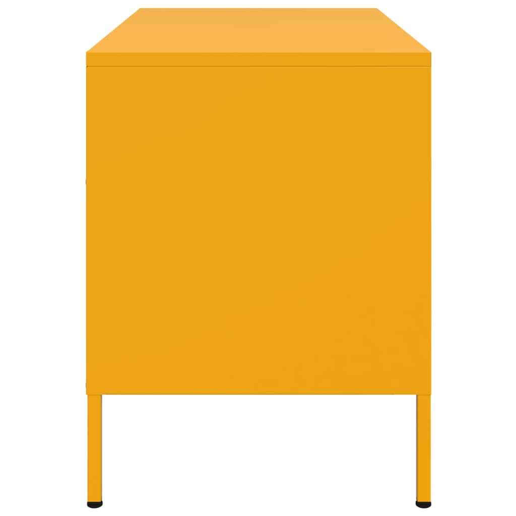 vidaXL Mueble de TV de acero amarillo mostaza 68x39x50,5 cm