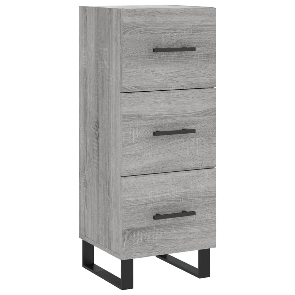 vidaXL Aparador alto madera contrachapada gris Sonoma 34,5x34x180 cm