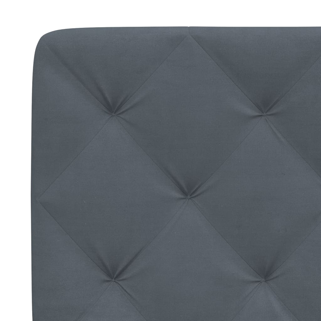 vidaXL Cabecero de cama acolchado terciopelo gris oscuro 180 cm