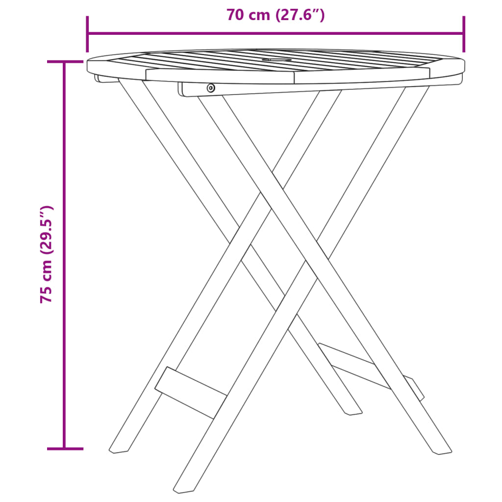 vidaXL Juego de bistro de 3 piezas polipropileno y madera maciza gris