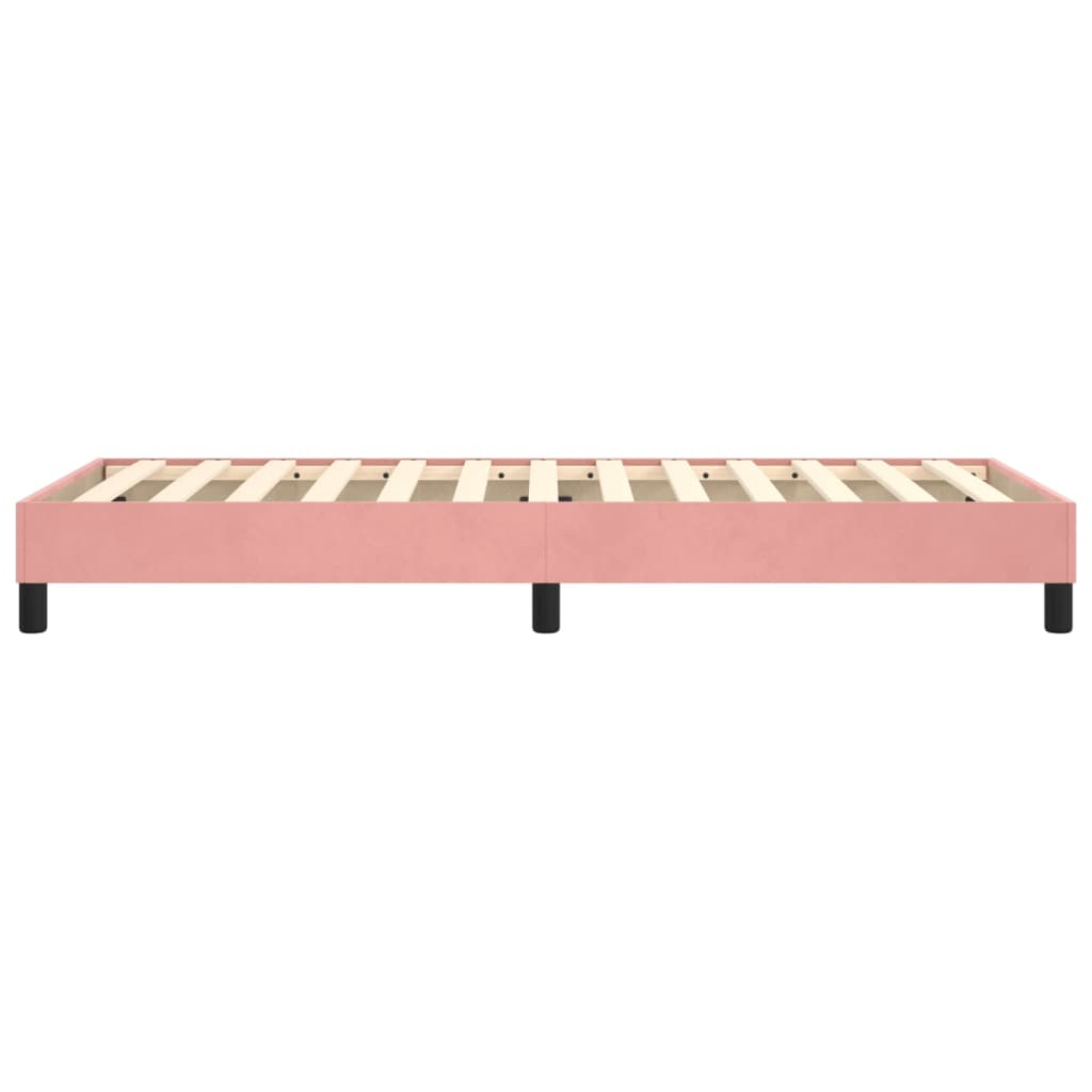 vidaXL Estructura de cama de terciopelo rosa 90x200 cm