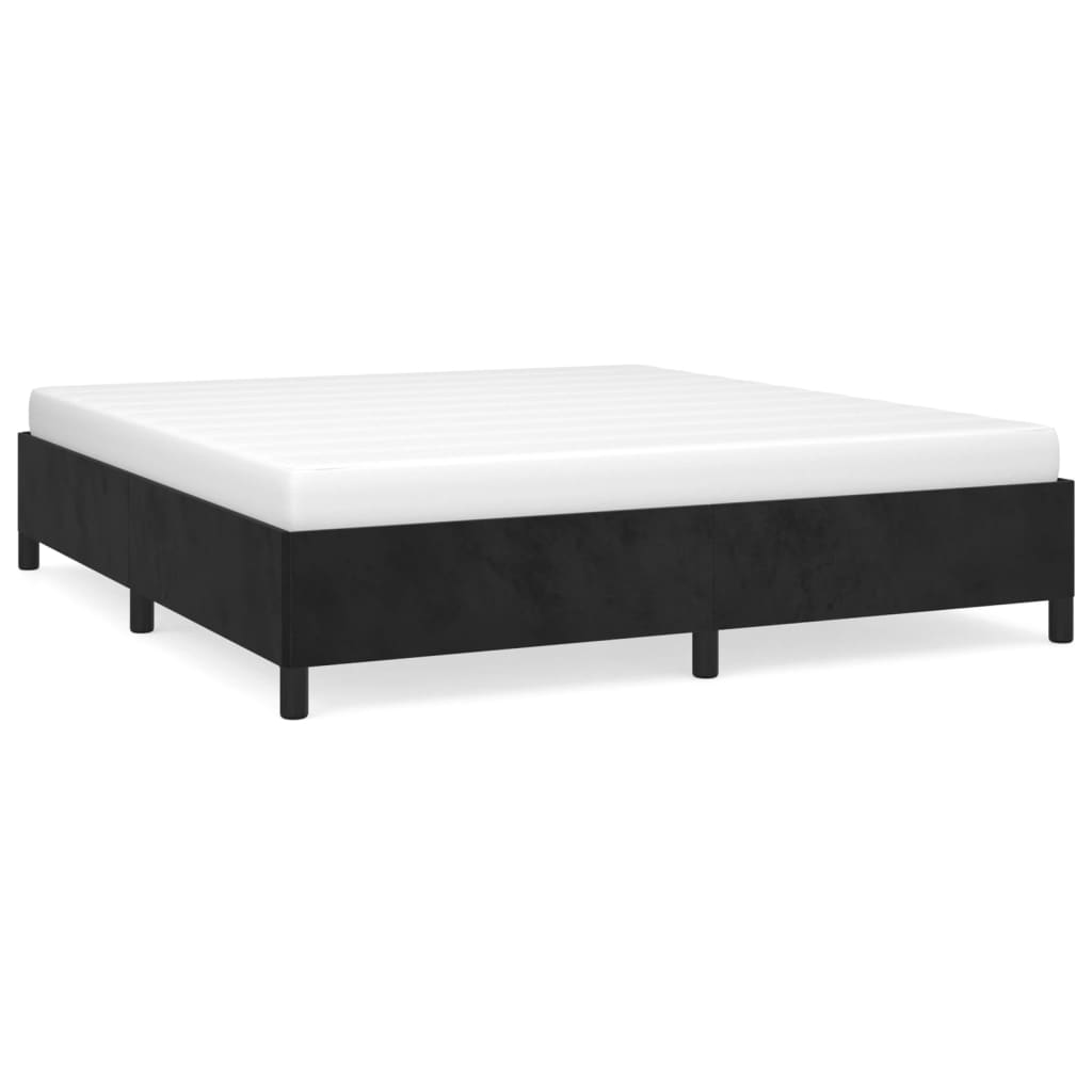 vidaXL Estructura de cama sin colchón terciopelo negro 180x200 cm