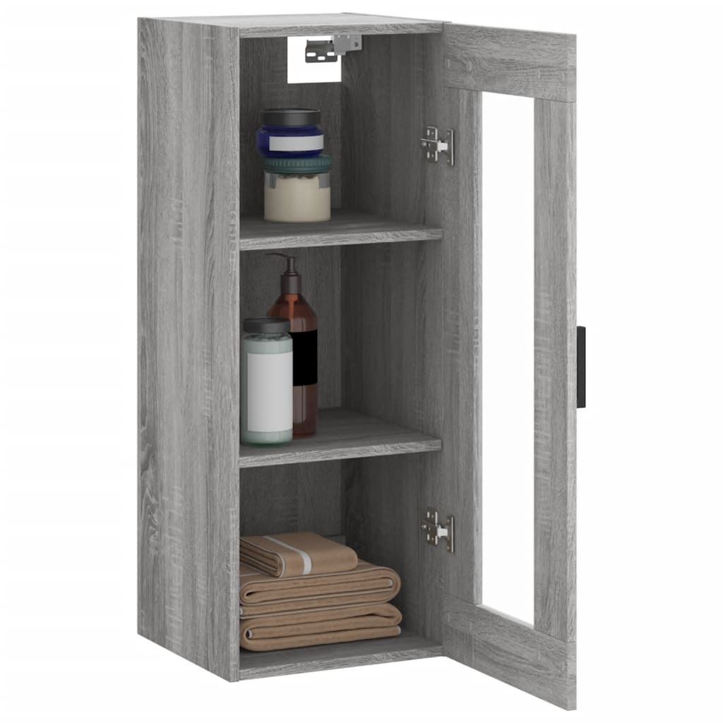 vidaXL Armario de pared gris Sonoma 34,5x34x90 cm