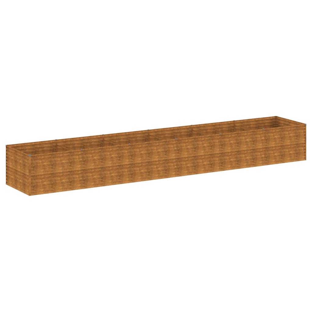 vidaXL Jardinera acero corten 578x100x69 cm