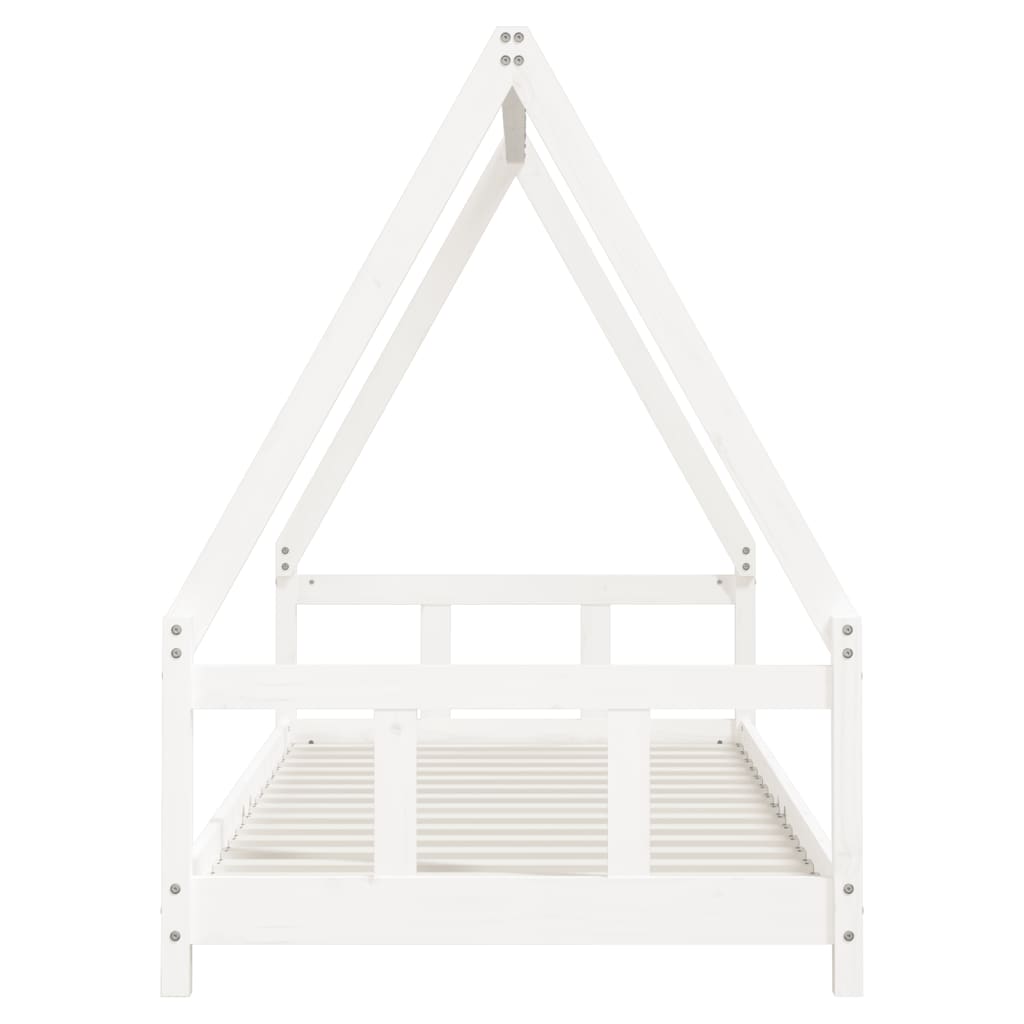 vidaXL Estructura de cama para niños madera de pino blanco 90x200 cm