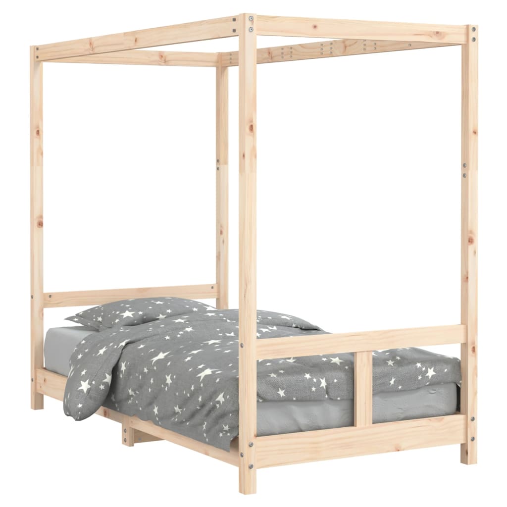 vidaXL Estructura de cama para niños madera maciza de pino 80x160 cm