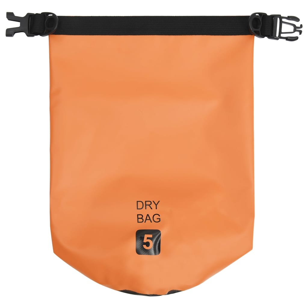 vidaXL Bolso acuático impermeable PVC naranja 5 L