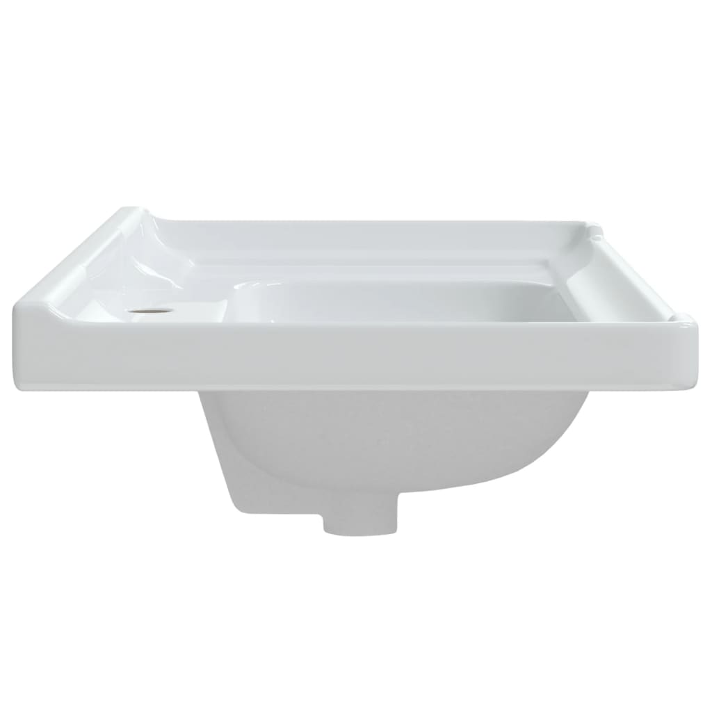 vidaXL Lavabo de baño rectangular cerámica blanco 100x48x23 cm