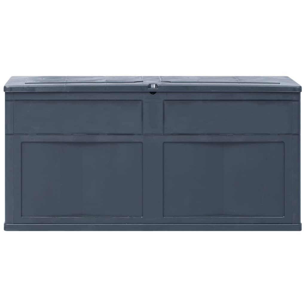 vidaXL Caja de almacenamiento de jardín 320 L negro