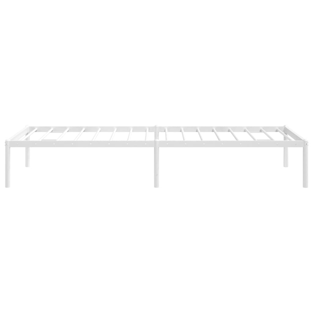 vidaXL Estructura de cama sin colchón metal blanco 75x190 cm