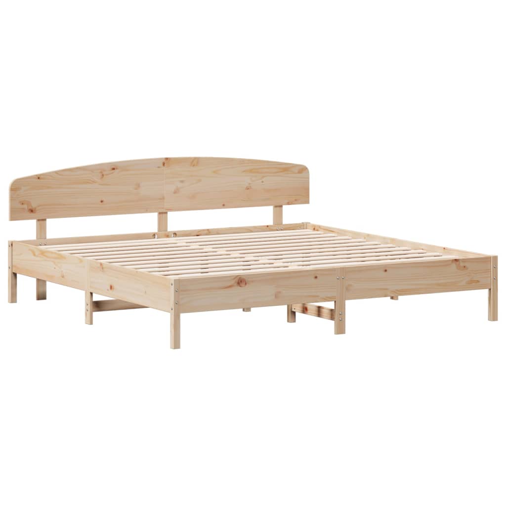 vidaXL Estructura de cama con cabecero madera maciza de pino 200x200cm