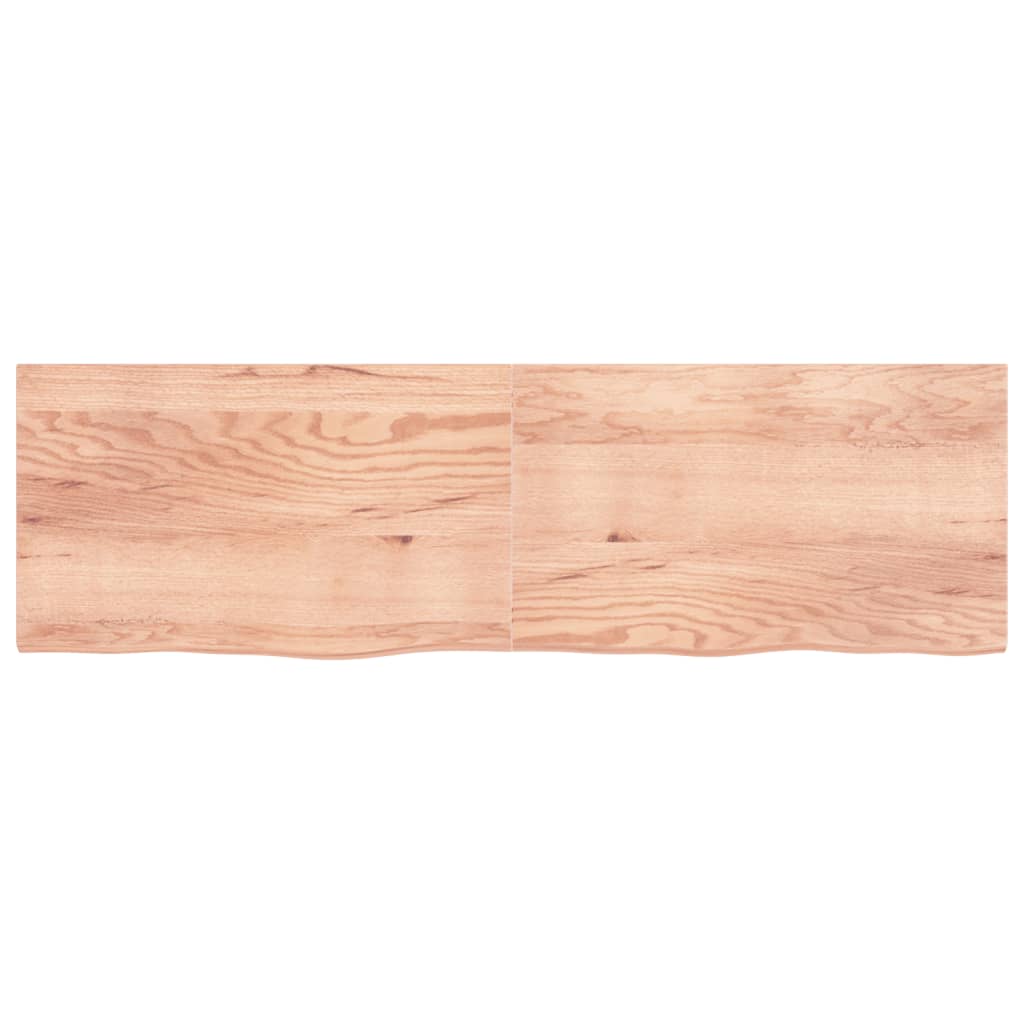 vidaXL Estante pared madera roble tratada marrón claro 200x60x(2-4) cm