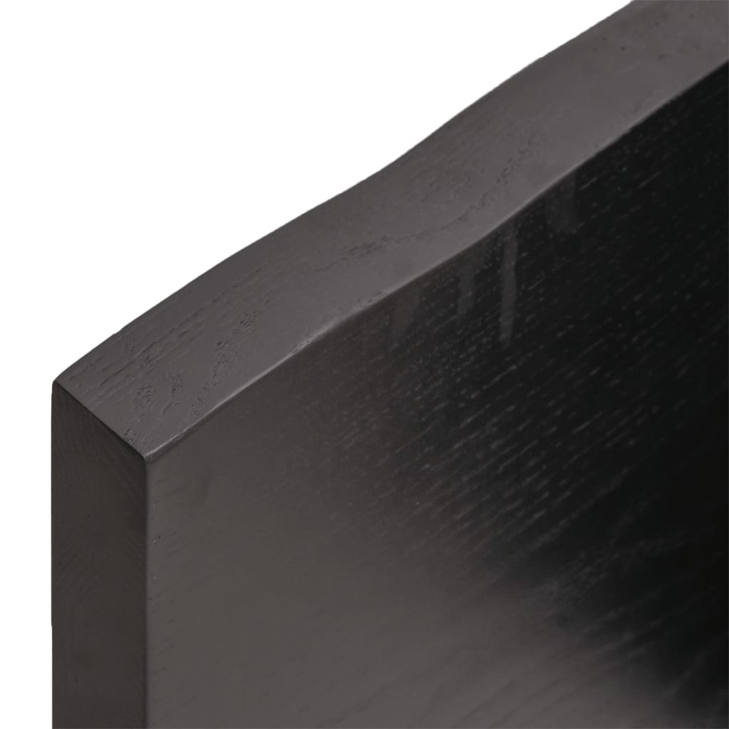 vidaXL Encimera de baño madera tratada marrón oscuro 140x50x(2-4) cm