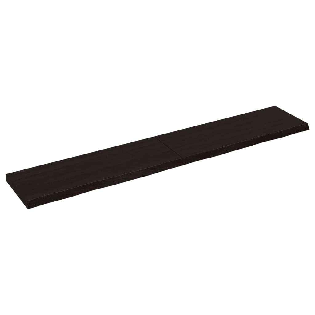 vidaXL Encimera de baño madera tratada marrón oscuro 160x30x(2-4) cm