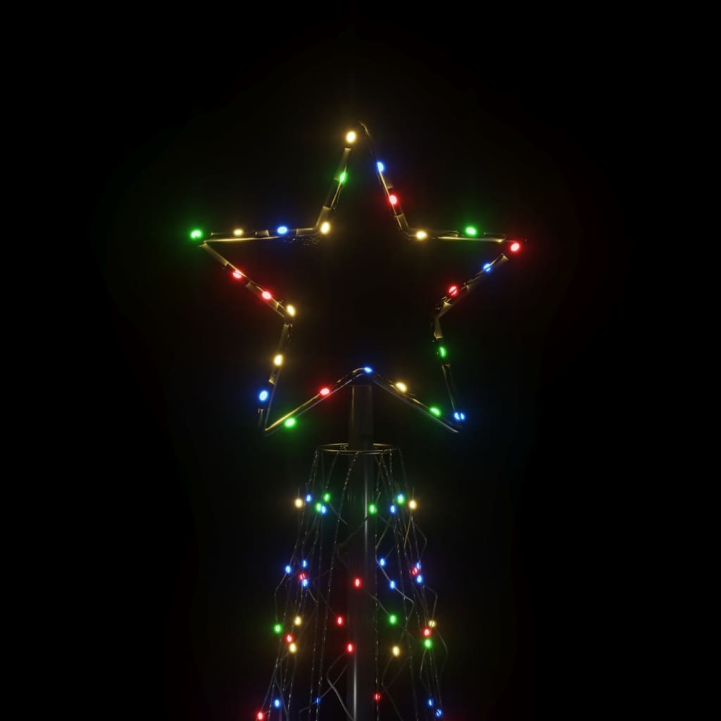 vidaXL Árbol de Navidad cónico 500 LED de colores 100x300 cm
