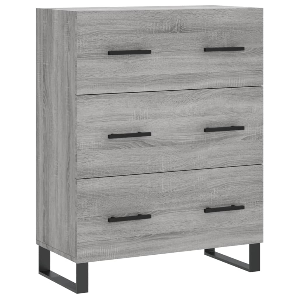 vidaXL Aparador de madera de ingeniería gris Sonoma 69,5x34x90 cm