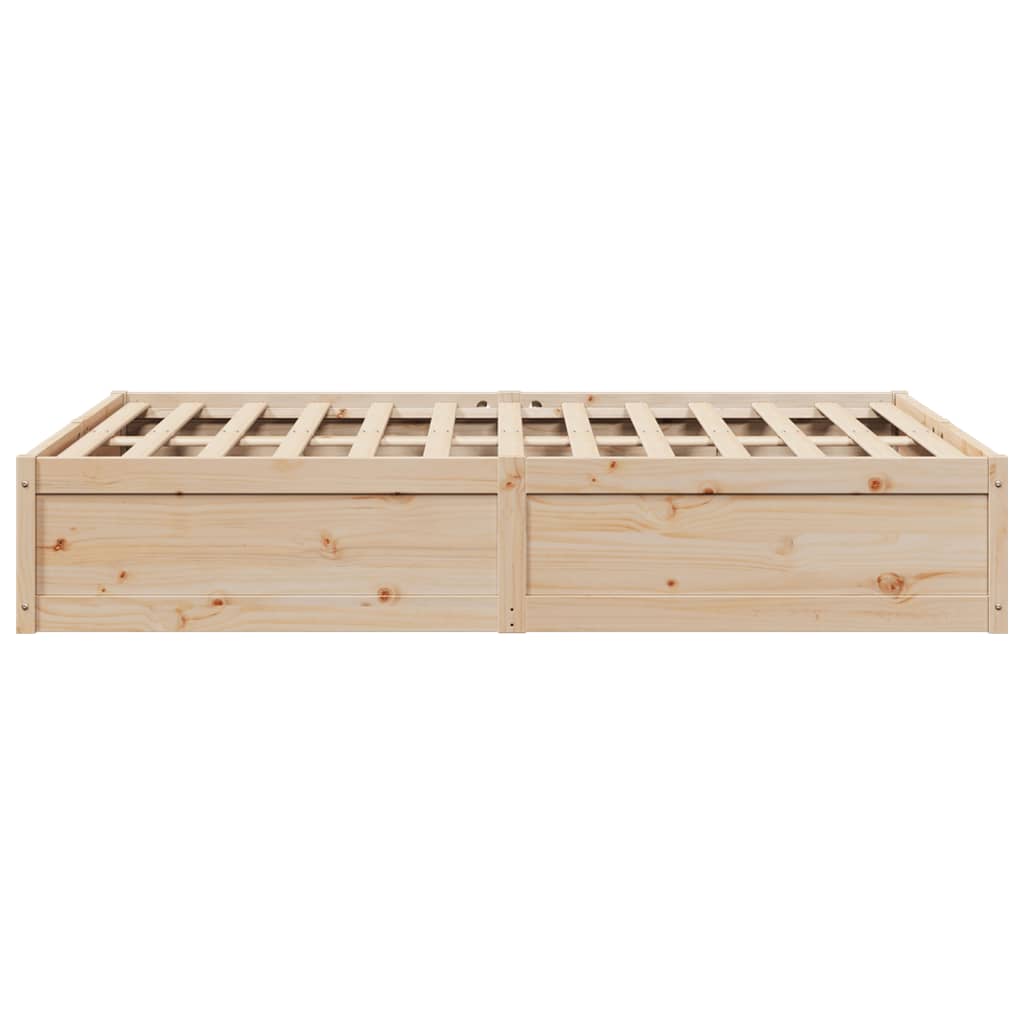 vidaXL Estructura de cama sin colchón madera de pino blanco 150x200 cm