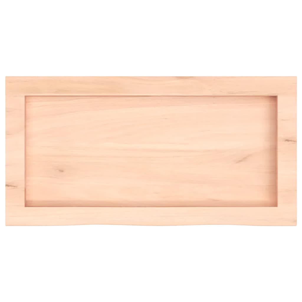 vidaXL Encimera de baño madera maciza sin tratar 60x30x(2-6) cm