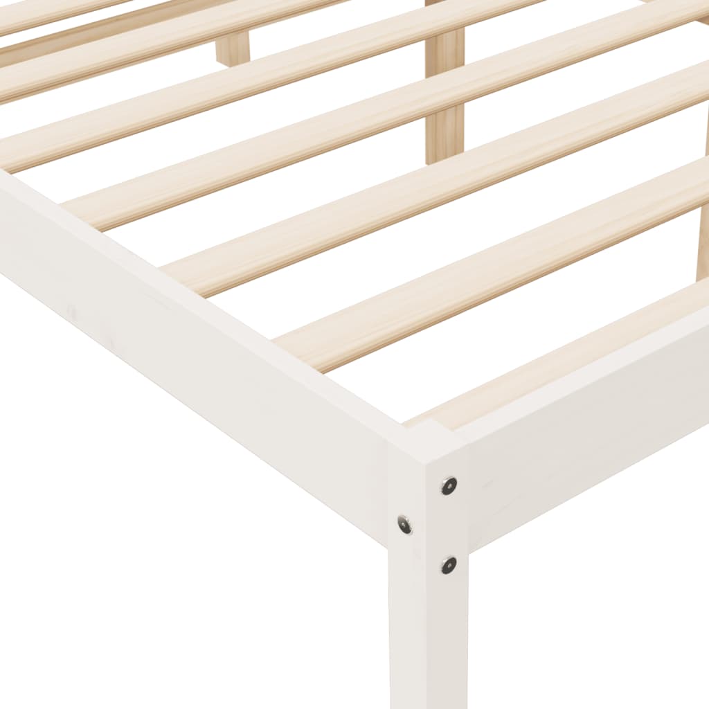 vidaXL Cama para personas mayores madera maciza pino blanca 180x200 cm