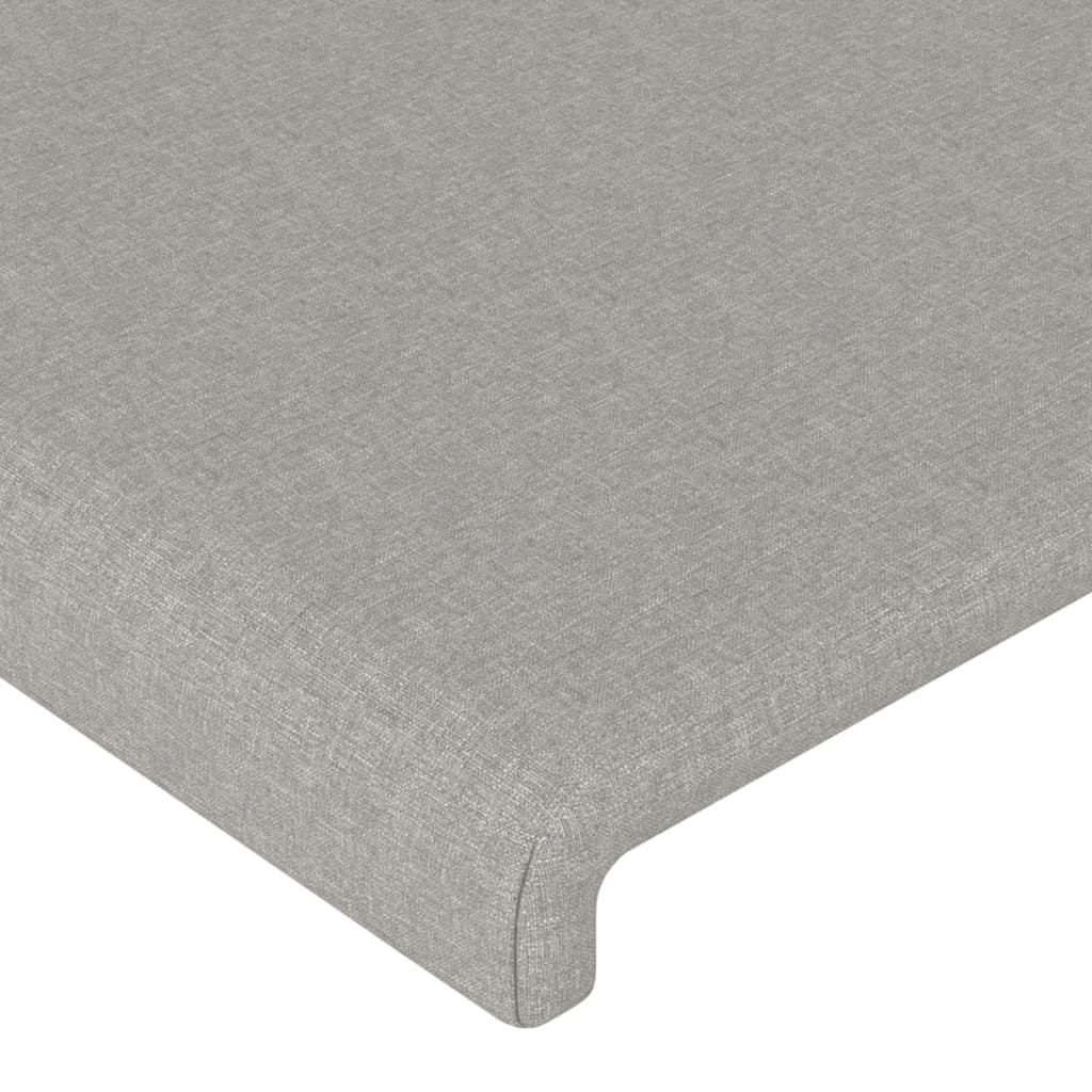 vidaXL Cabeceros 2 unidades tela gris claro 72x5x78/88 cm