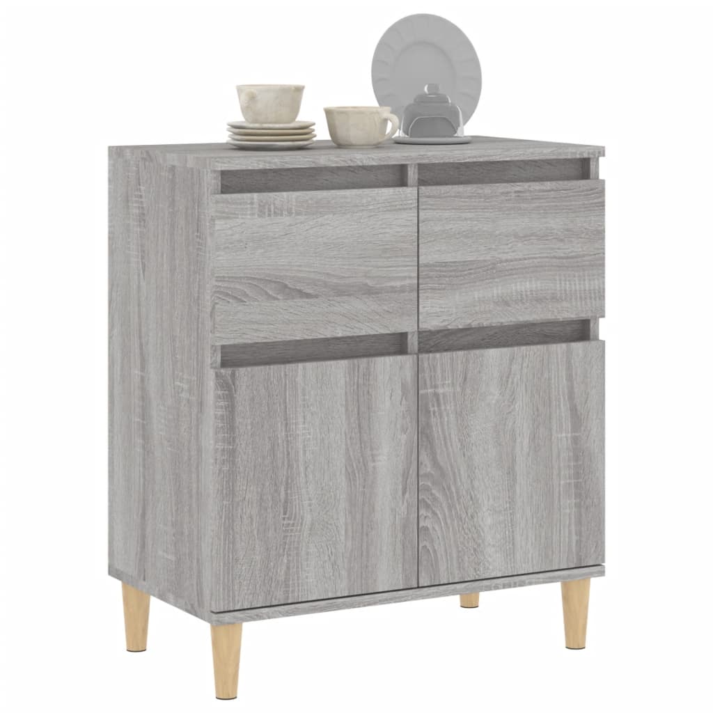 vidaXL Aparador de madera contrachapada gris Sonoma 60x35x70 cm