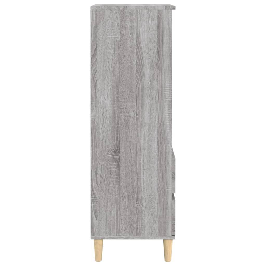 vidaXL Aparador alto madera contrachapada gris Sonoma 40x36x110 cm