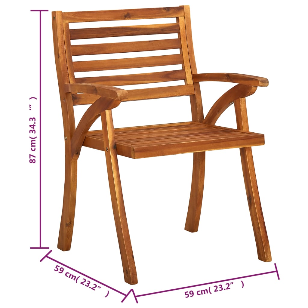 vidaXL Sillas de jardín 8 uds madera maciza de teca con cojines