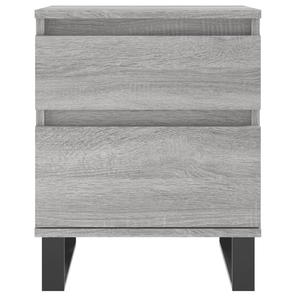 vidaXL Mesita de noche 2 uds madera ingeniería gris Sonoma 40x35x50 cm