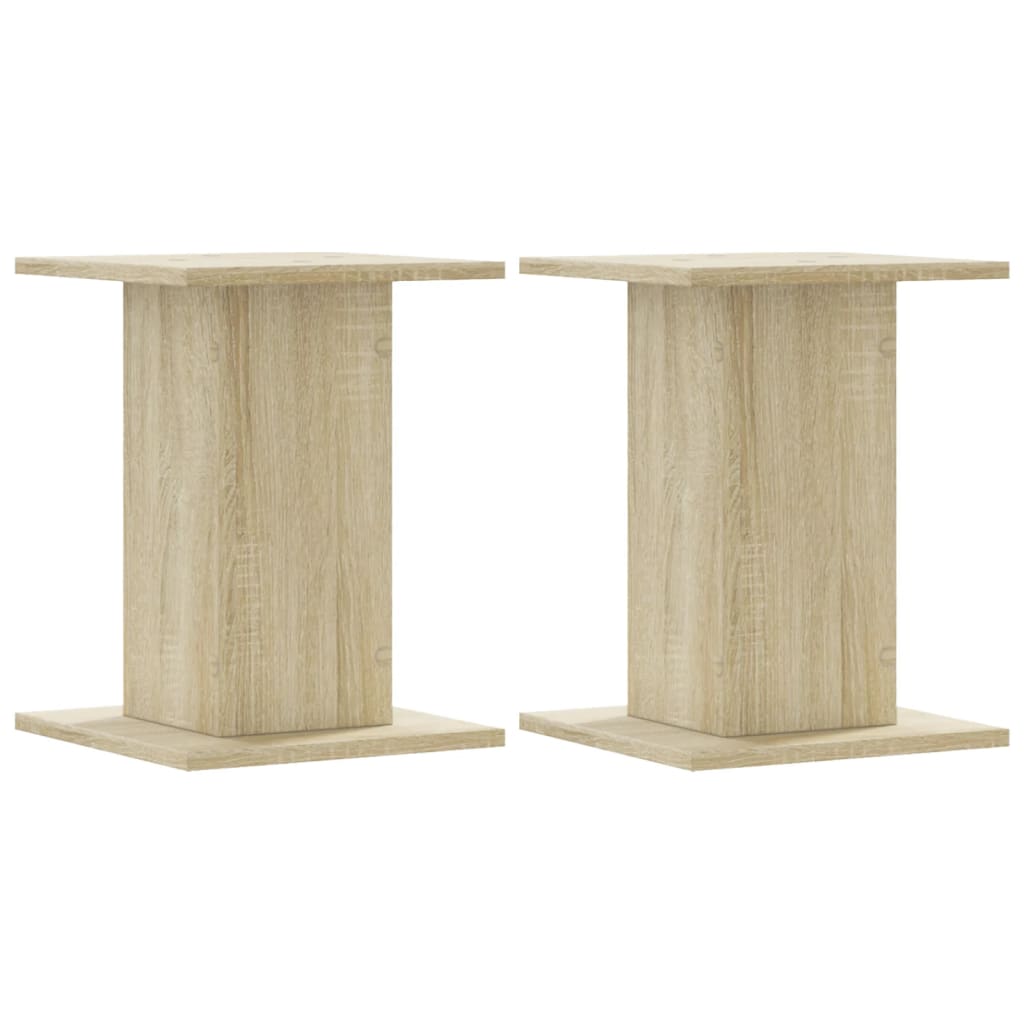 vidaXL Soportes altavoces 2 uds madera roble Sonoma 30x30x40 cm