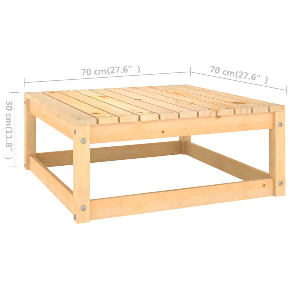 vidaXL Juego de muebles de jardín 7 pzas y cojines madera maciza pino