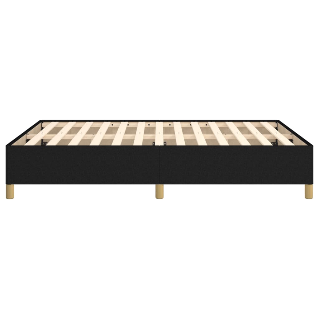 vidaXL Cama sin colchón tela negro 140x190 cm