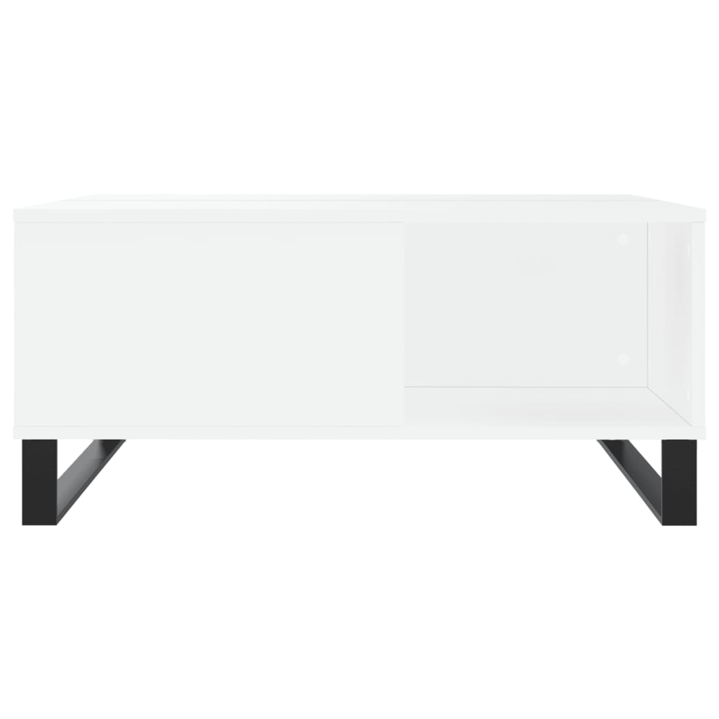 vidaXL Mesa de centro madera contrachapada blanco 80x80x36,5 cm