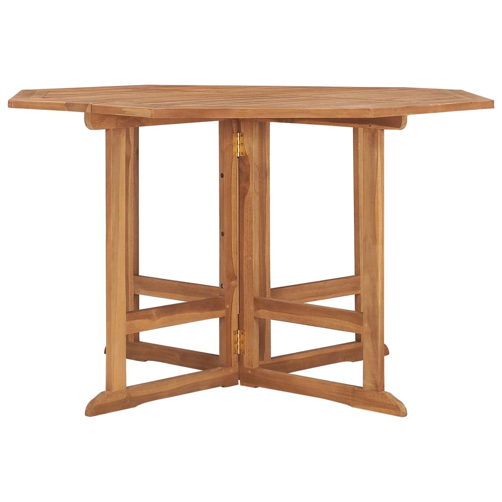 vidaXL Mesa de comedor de jardín plegable teca maciza 110x110x75 cm