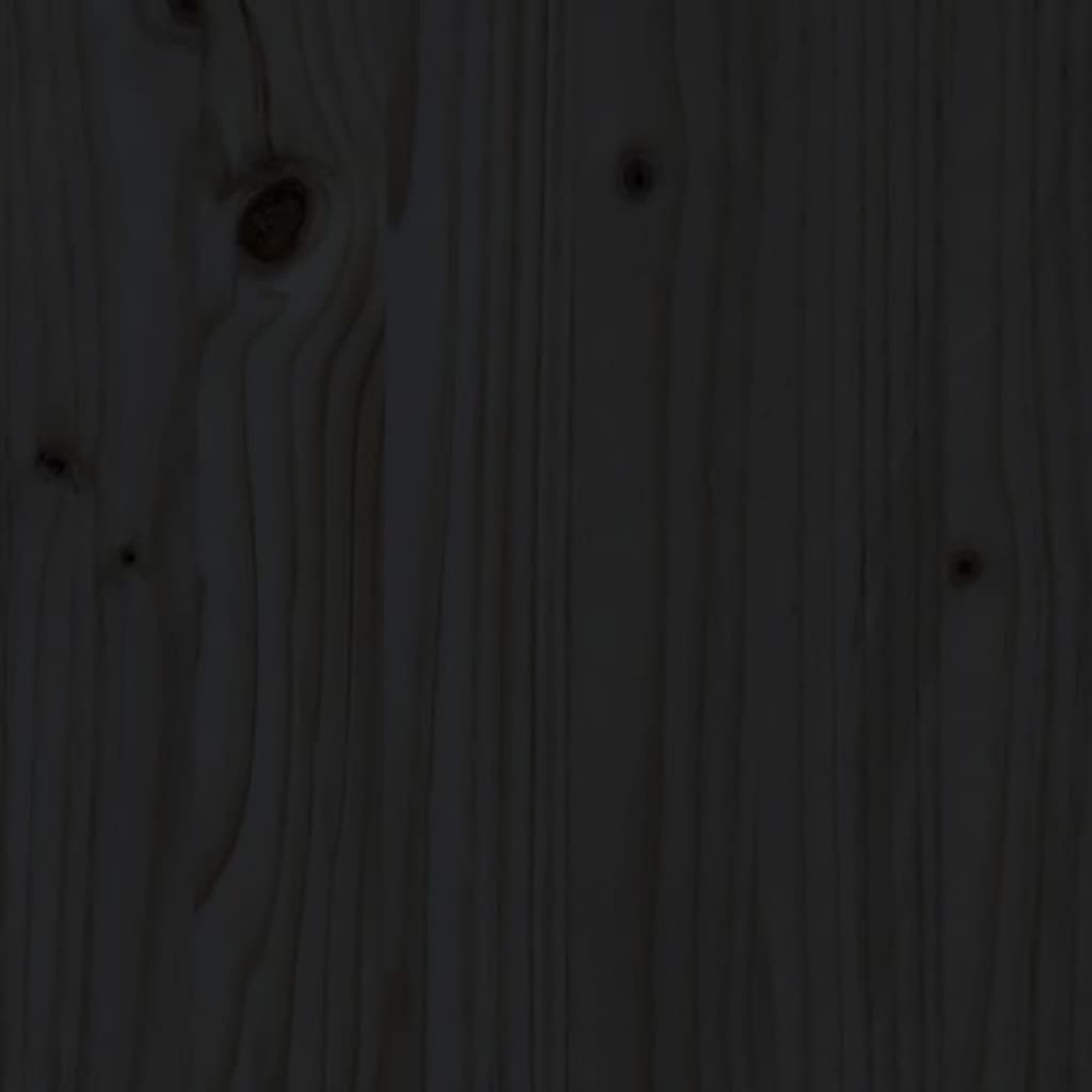 vidaXL Estantería madera maciza de pino negra 50x35x183 cm